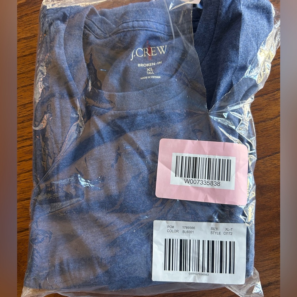 J. Crew Classic Broken-In Blue T-Shirt XL